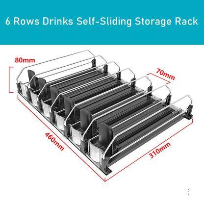 Self-Sliding Can Dispenser – Adjustable Fridge Drink Organizer