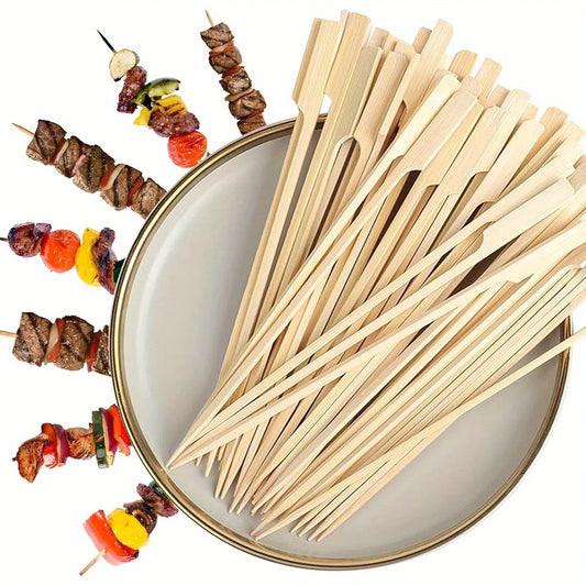 🍢 Bamboo Skewers – 100Pcs 15CM BBQ Sticks for Party & Camping 🍢