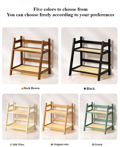 🌿 Bamboo 2-Tier Desk Shelf – Minimalist Organizer for Plants, Cups & More 🧺