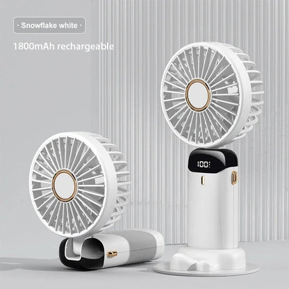 💨 Portable Mini Fan – Foldable Neck Hanging & 5 Speeds 💨