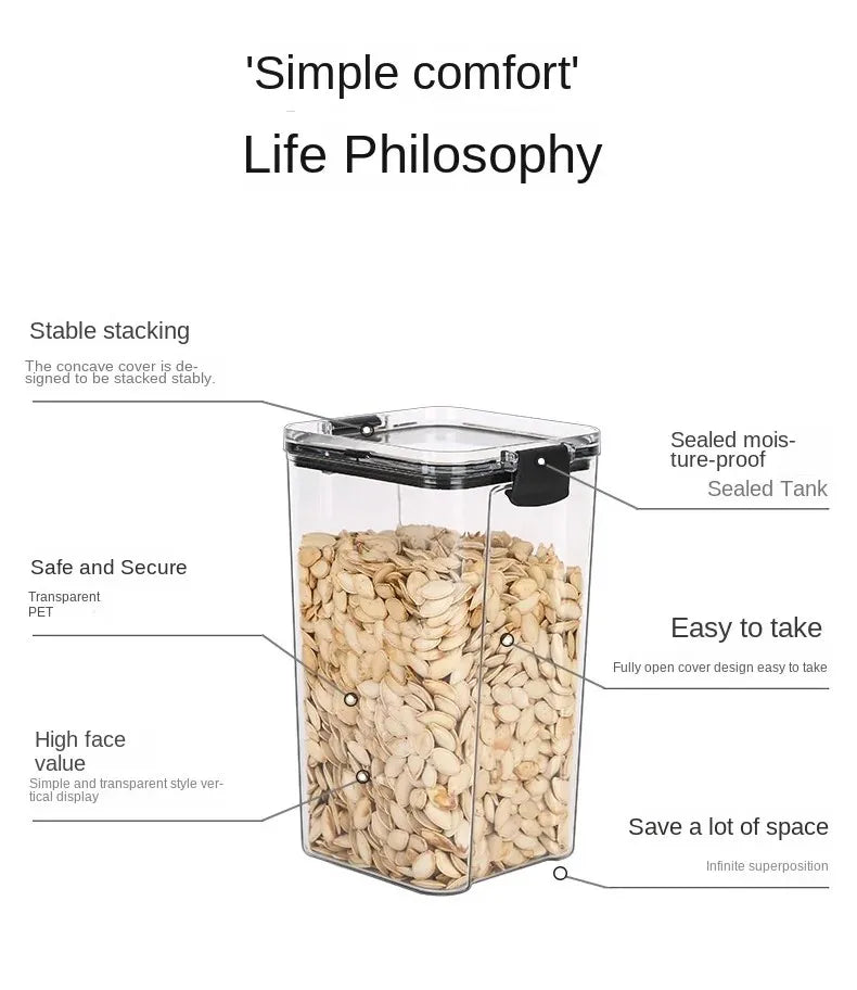 🍽️ Stackable Airtight Food Storage Containers | Clear Kitchen Pantry Boxes 🧂