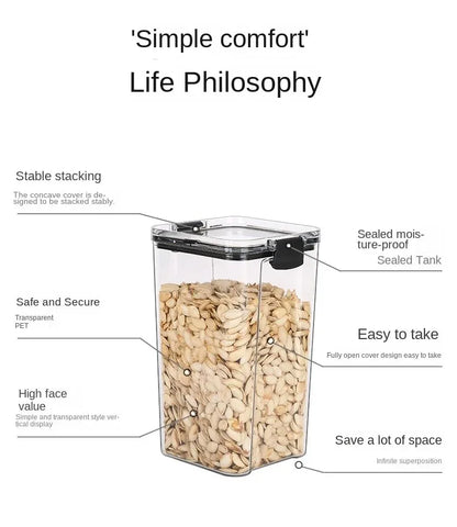 🍽️ Stackable Airtight Food Storage Containers | Clear Kitchen Pantry Boxes 🧂