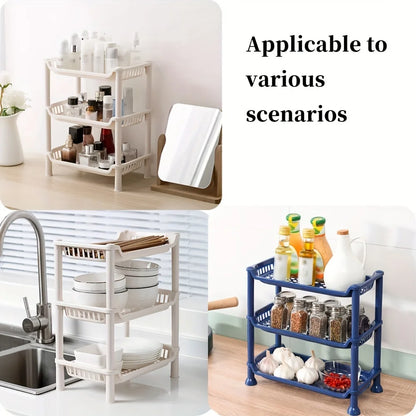 🧼 Plastic Bathroom Countertop Shelf – Multi-Layer Vanity Organizer 🧴