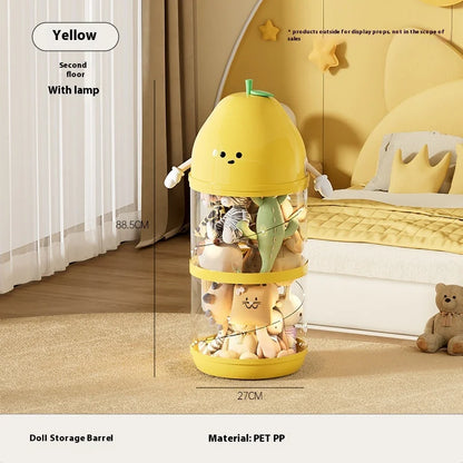 Large Capacity Transparent Toy Storage Bucket for Kids