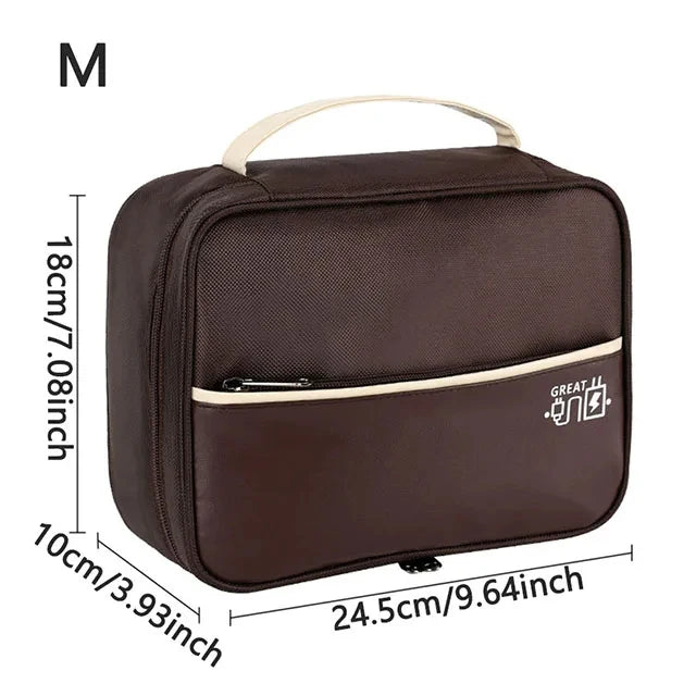 💼 Digital Cable Storage Bag – USB Cord, Charger & Power Bank Organizer Travel Case