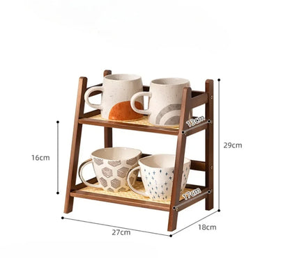🌿 Bamboo 2-Tier Desk Shelf – Minimalist Organizer for Plants, Cups & More 🧺