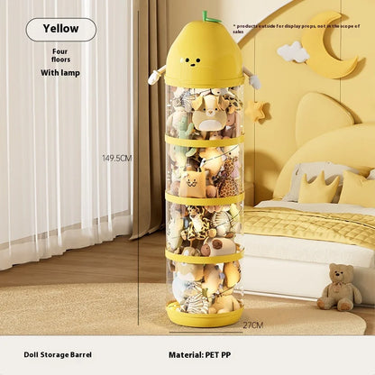 Large Capacity Transparent Toy Storage Bucket for Kids