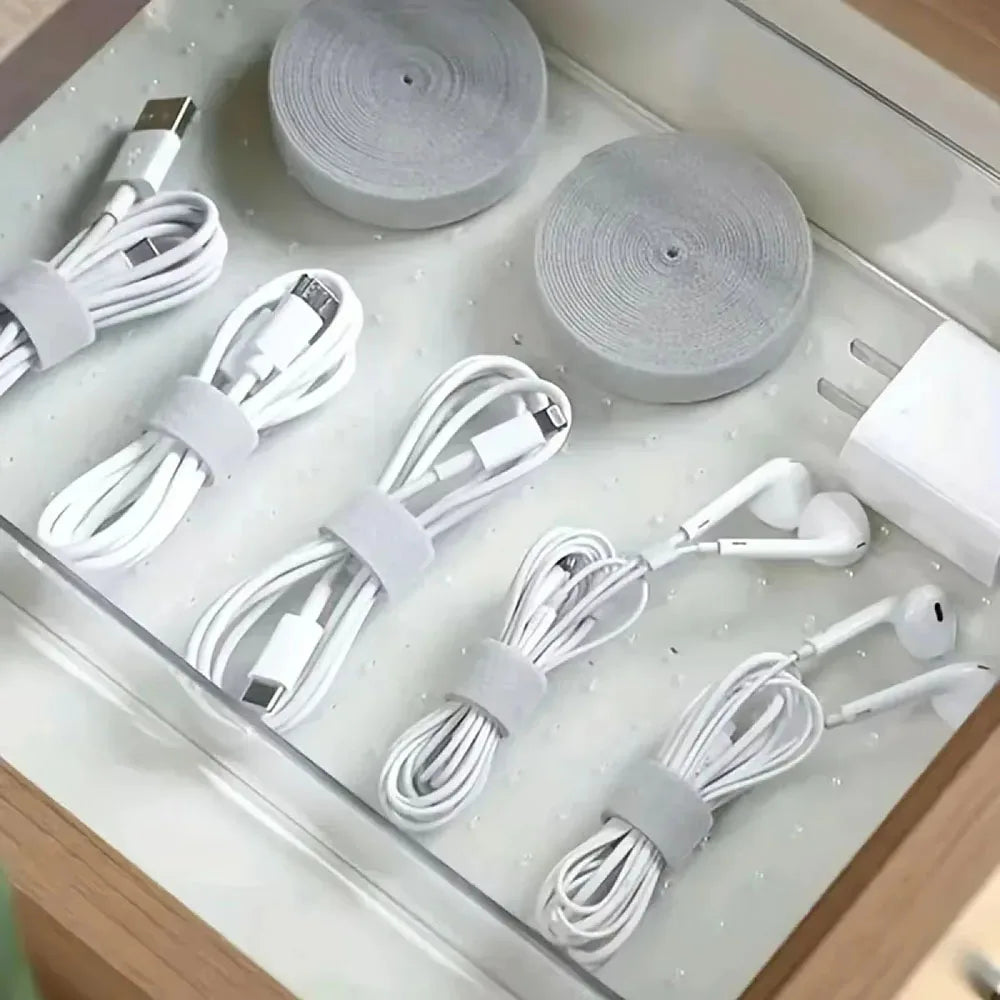 🔗 5m Hook & Loop Cable Organizer Roll – Tidy Your Cables with Style