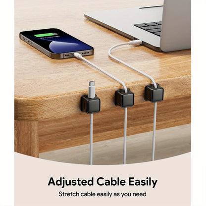 📎 6/12/18pcs Magnetic Cable Organizer – Reusable Cord Clip for Desk, Wall & Kitchen