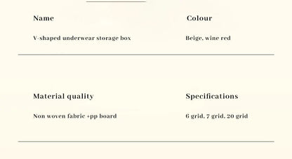 👕 Foldable Multi-Grid Underwear & Sock Organizer – Sturdy Non-Woven Drawer Storage Box