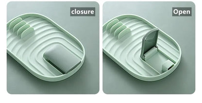 🧼Foldable Spoon & Lid Holder – 🍳 Drip-Free Cooking Organizer