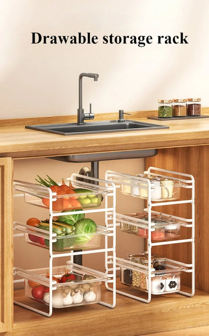 🍅 Kitchen Storage Rack – Multi-Tier Pull-Out Organizer for Veggies & More 🧅