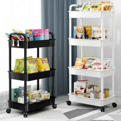 🛒 5-Tier Rolling Storage Cart – Mobile Organizer for Kitchen, Bathroom & More 🧺