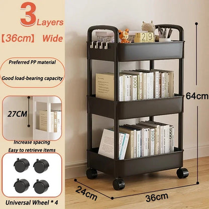 🛒 Kitchen Storage Trolley 🛁 Multi-Tier Utility Cart 🔄 Rolling Shelf Rack 📚