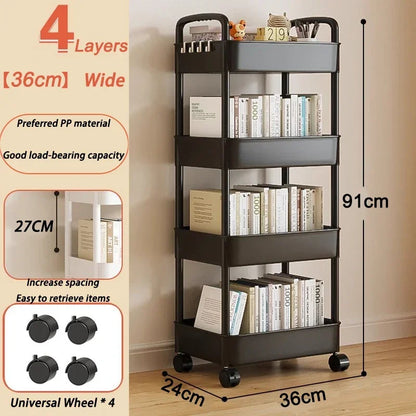 🛒 Kitchen Storage Trolley 🛁 Multi-Tier Utility Cart 🔄 Rolling Shelf Rack 📚