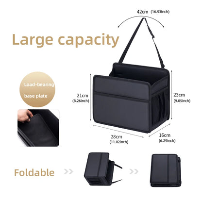 Car Organizer Box – PU Leather Storage for Cups, Snacks, & More!