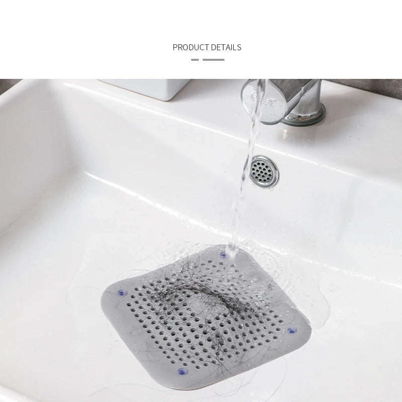 🌀 Silicone Shower Drain Hair Catcher – Anti-Clog Sink Stopper for Kitchen & Bathroom