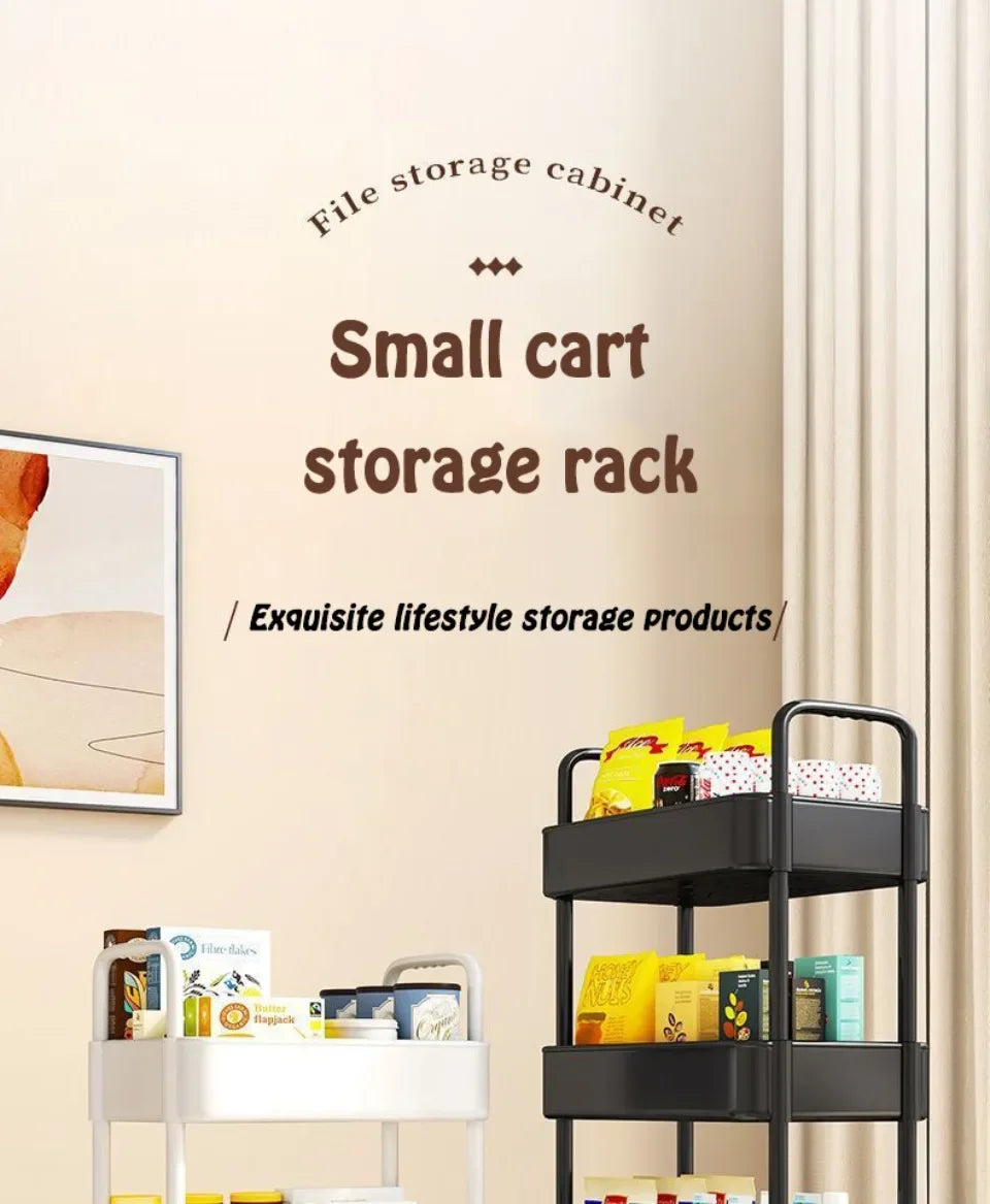 🛒 Kitchen Storage Trolley 🛁 Multi-Tier Utility Cart 🔄 Rolling Shelf Rack 📚