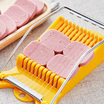 🔪 Multifunctional Stainless Steel Food Slicer – 10-Wire Cutter for Eggs, Cheese, Ham & More 🧀