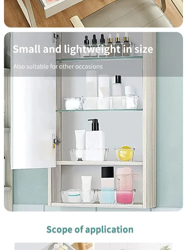 🗃️ Crystal-Clear Drawer Organizers – Tidy Up in Style, One Bin at a Time! ✨