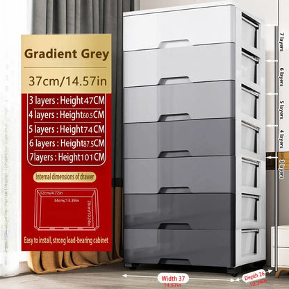 Multi-Tier Drawer Cabinet with Wheels – 3 to 7 Layer Storage