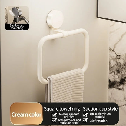 🛁 No-Drill Suction Cup Bathroom & Kitchen Towel Ring 🛁