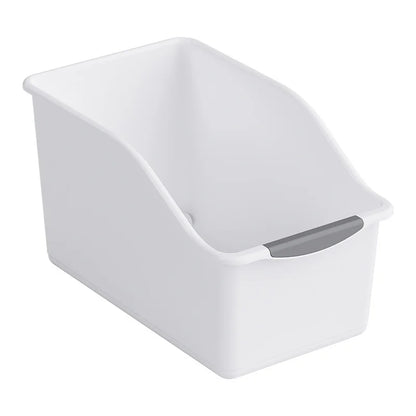 🧺 Curved Plastic Storage Bins – 🧼 Multi-Use Organizer Set for 🏠 Kitchen, 🛁 Bathroom & More