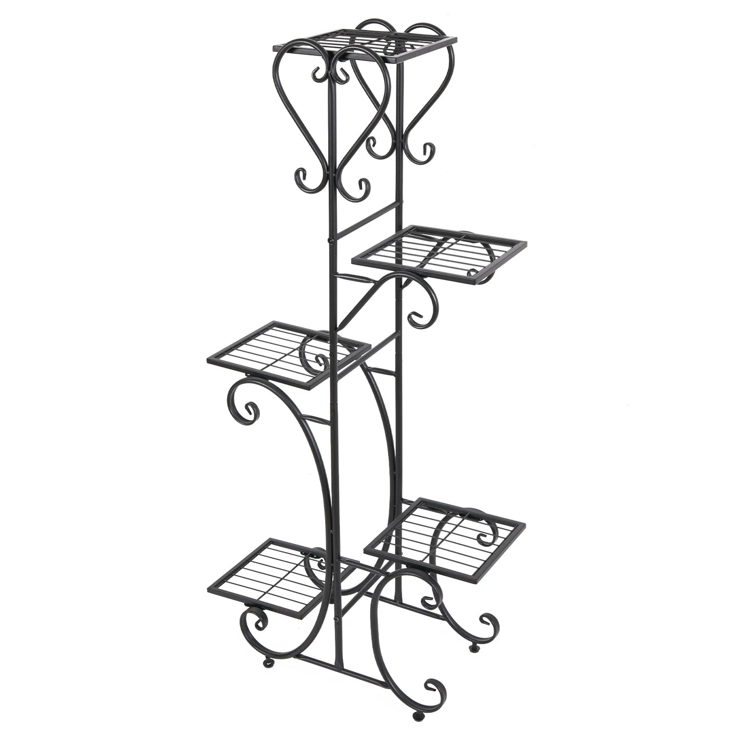 🌸 Tall Metal Plant Rack – 5-Tier Flower Pot Display Shelf for Garden & Home 🌸