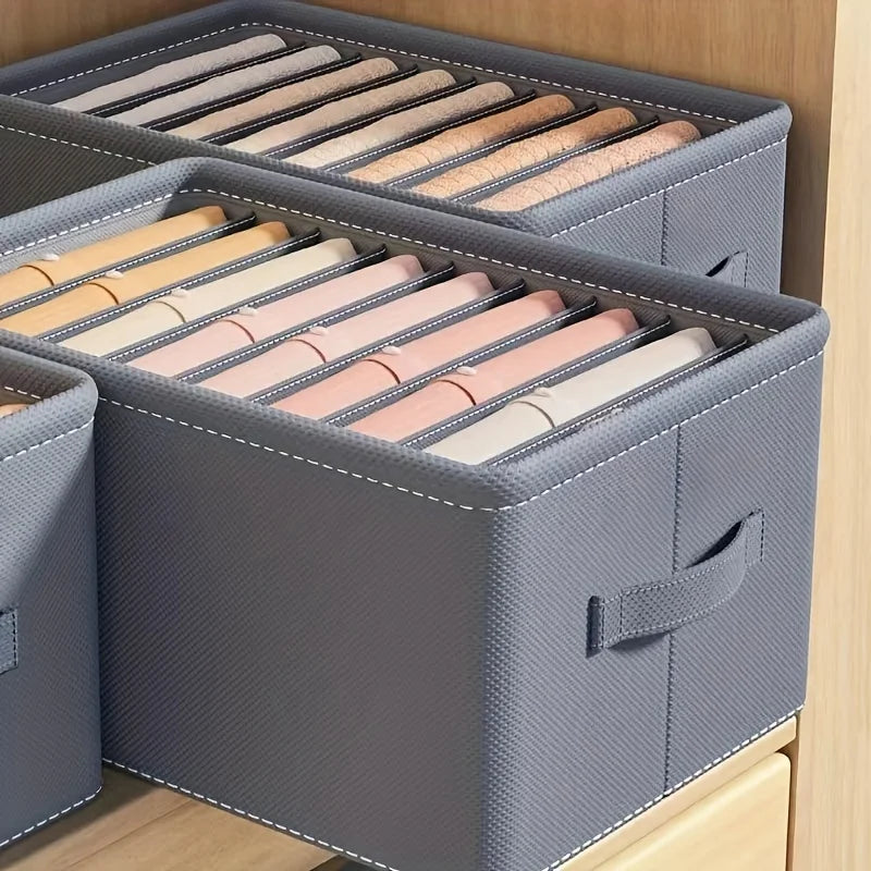 Foldable 6/7/9 Grid Clothes Organizer Box – Keep Your Closet Neat & Tidy!