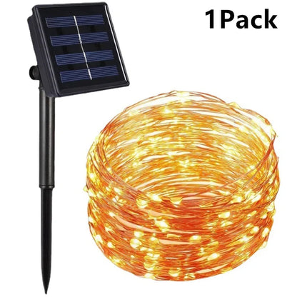 ✨ Solar LED Fairy String Lights – Outdoor Waterproof Garland for Garden & Party ✨