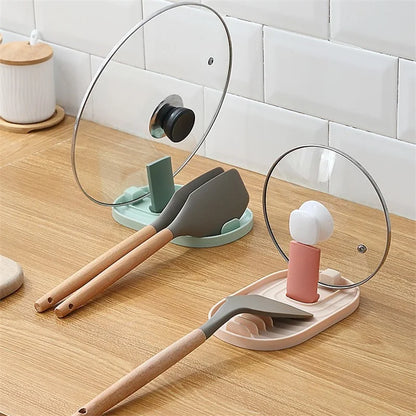 🧼Foldable Spoon & Lid Holder – 🍳 Drip-Free Cooking Organizer