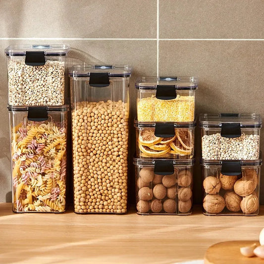 🍽️ Stackable Airtight Food Storage Containers | Clear Kitchen Pantry Boxes 🧂