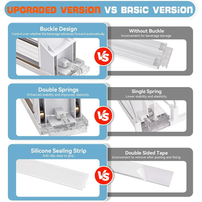 Self-Sliding Can Dispenser – Adjustable Fridge Drink Organizer