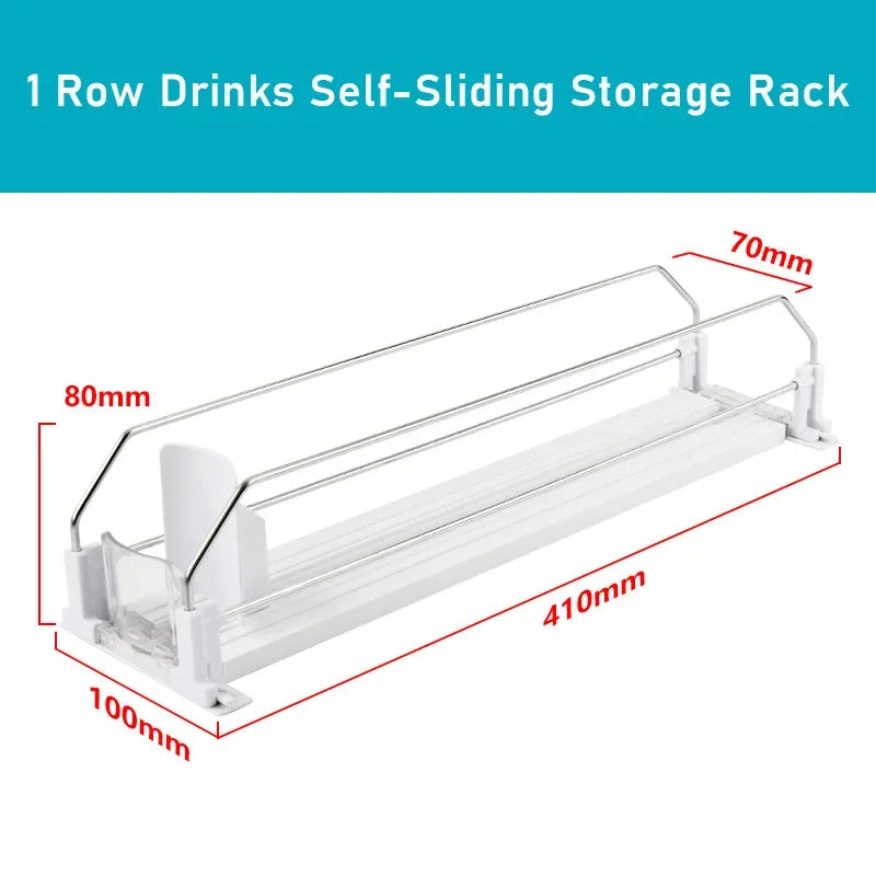 Self-Sliding Can Dispenser – Adjustable Fridge Drink Organizer