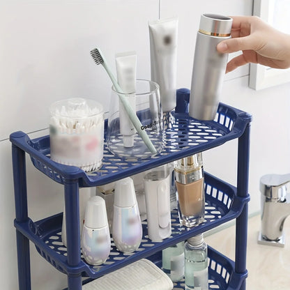 🧼 Plastic Bathroom Countertop Shelf – Multi-Layer Vanity Organizer 🧴