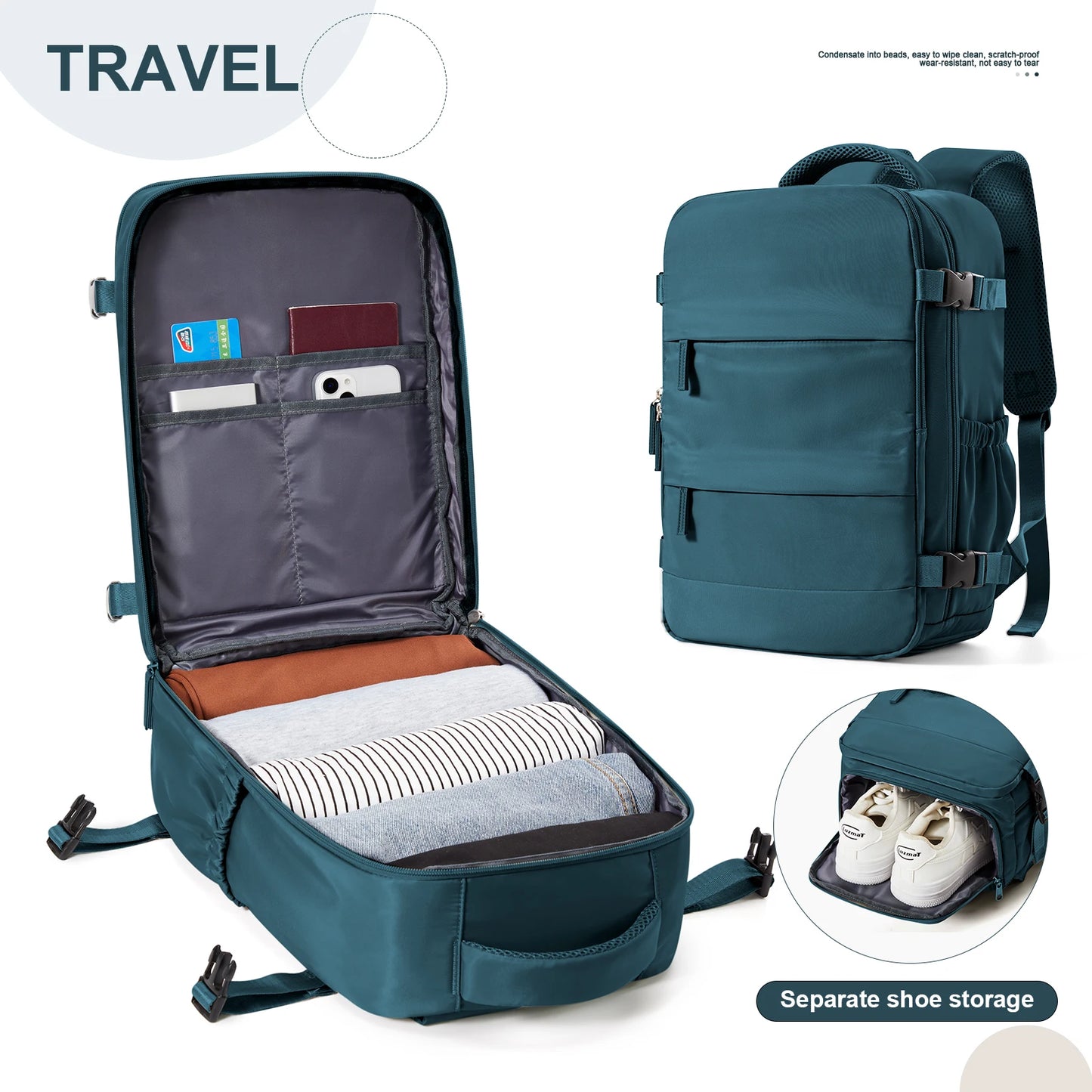 🎒 Ryanair Cabin Backpack – 40x20x25 Travel Laptop Hand Luggage 🎒