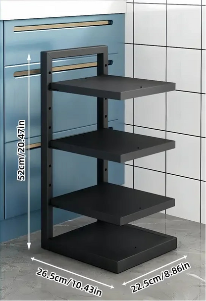 Adjustable Pot & Pan Rack – Heavy-Duty Carbon Steel Organizer