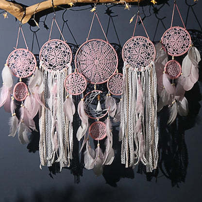 🌙 Boho Dream Catchers – 5pcs Macrame Wall Hanging Set for Home & Nursery 🌙