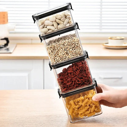 🍽️ Stackable Airtight Food Storage Containers | Clear Kitchen Pantry Boxes 🧂