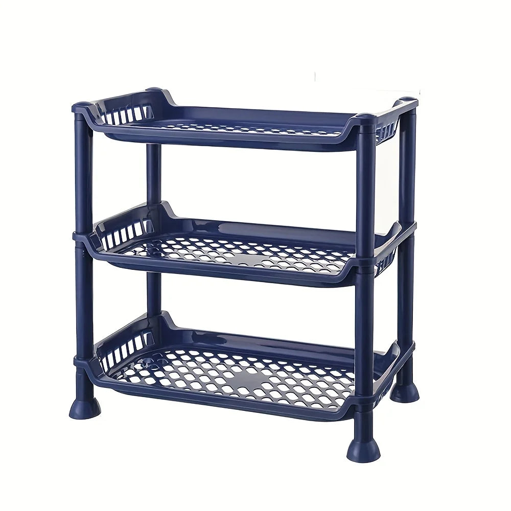 🧼 Plastic Bathroom Countertop Shelf – Multi-Layer Vanity Organizer 🧴