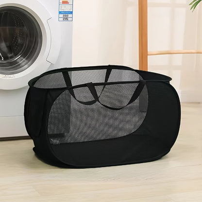 🧺 Foldable Mesh Laundry Hamper – Organise Dirty Clothes in Style! ♻️