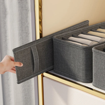 🧺 Foldable Drawer Organizer Box – 1/6/7/20-Grid Storage for Underwear, Socks & Bras