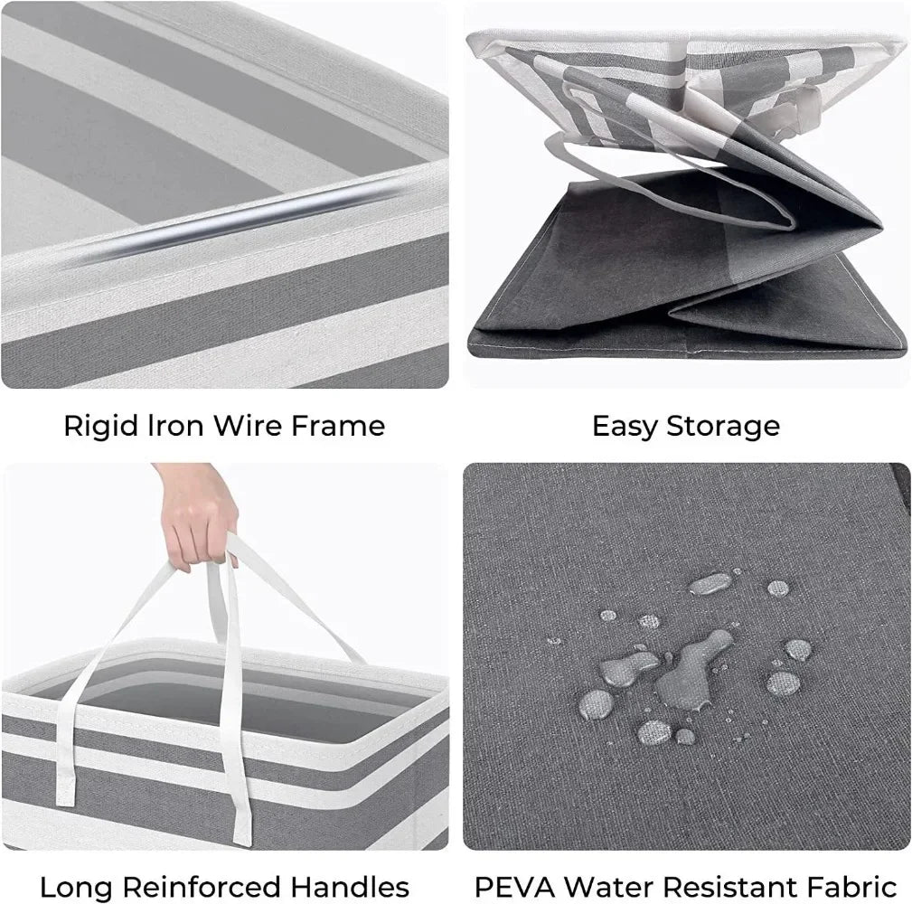 🧺 Foldable Laundry Basket – Waterproof & Space-Saving Dirty Clothes Bin 💧