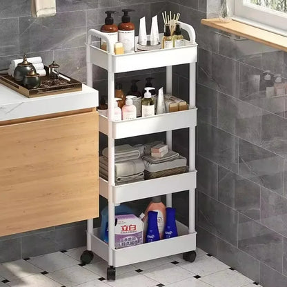 🛒 Kitchen Storage Trolley 🛁 Multi-Tier Utility Cart 🔄 Rolling Shelf Rack 📚