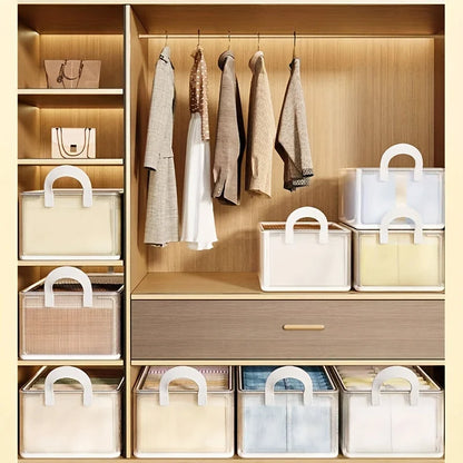 Transparent Drawer Organizer – Foldable Storage Box for Clothes & More