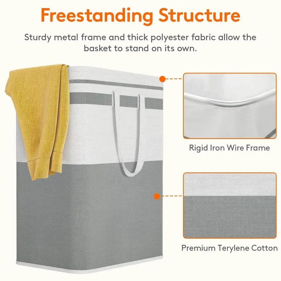 🧺 Foldable Laundry Basket – Waterproof & Space-Saving Dirty Clothes Bin 💧
