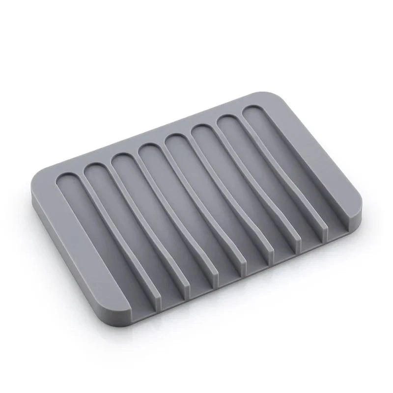 🧽 Silicone Soap Dish (1/2PCS) – Self-Draining, Anti-Slip, Modern Soap Saver for Bathroom & Kitchen
