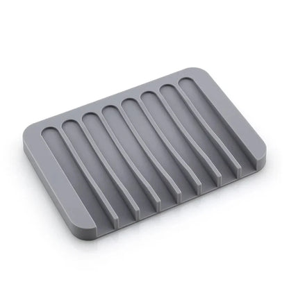 🧽 Silicone Soap Dish (1/2PCS) – Self-Draining, Anti-Slip, Modern Soap Saver for Bathroom & Kitchen