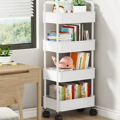 🛒 5-Tier Rolling Storage Cart – Mobile Organizer for Kitchen, Bathroom & More 🧺