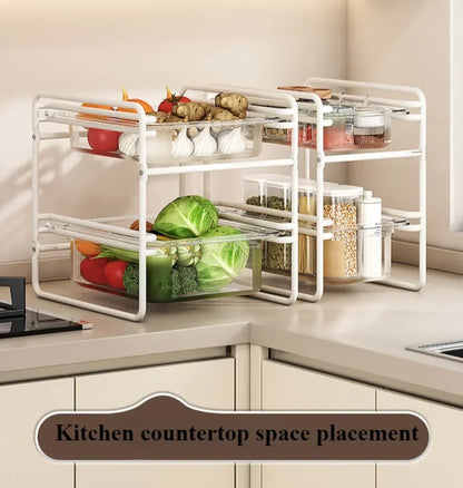 🍅 Kitchen Storage Rack – Multi-Tier Pull-Out Organizer for Veggies & More 🧅